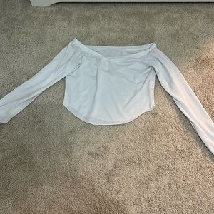 White cropped long sleeve